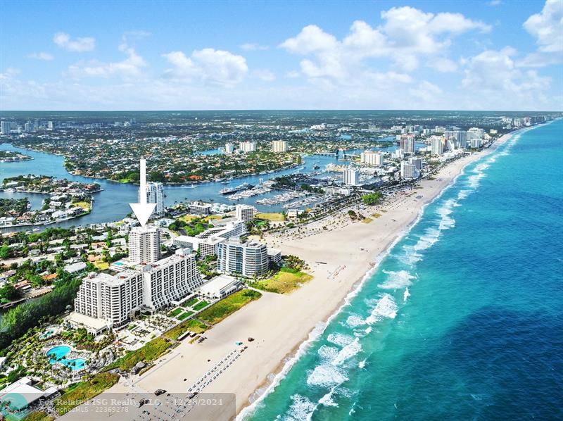 Wide water views looking down to Port Everglades