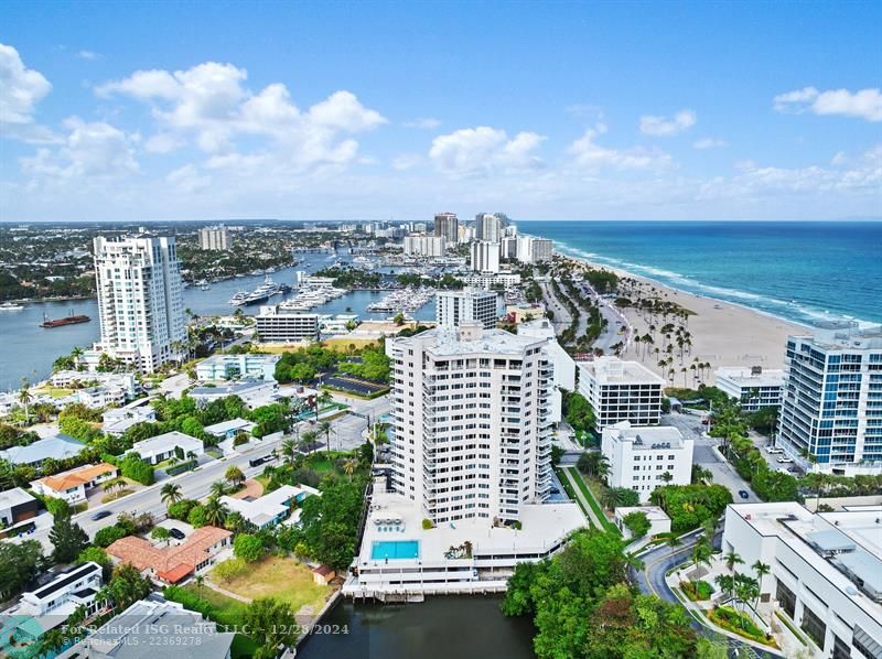 Wide water views looking down to Port Everglades