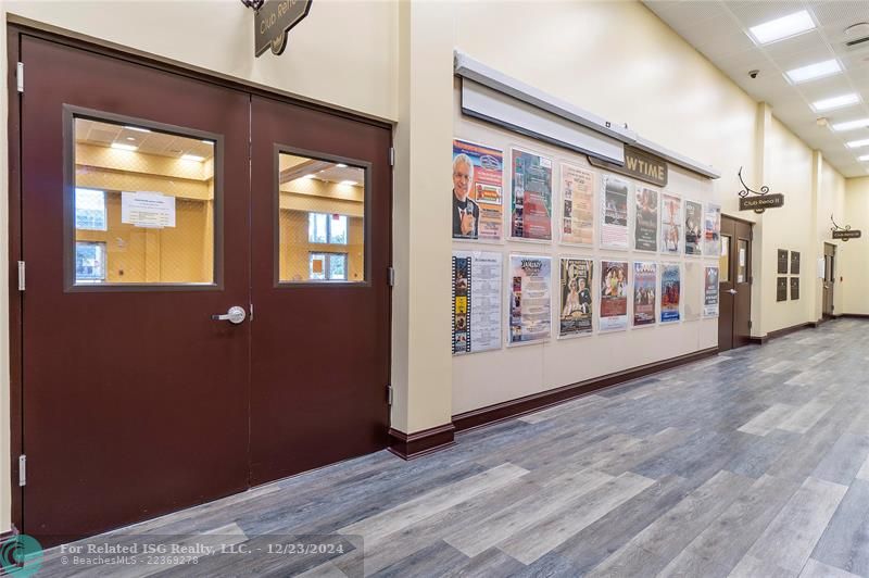 elevator, mailboxes.