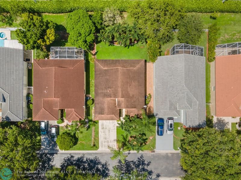 Private back yard with magnificent landscaping