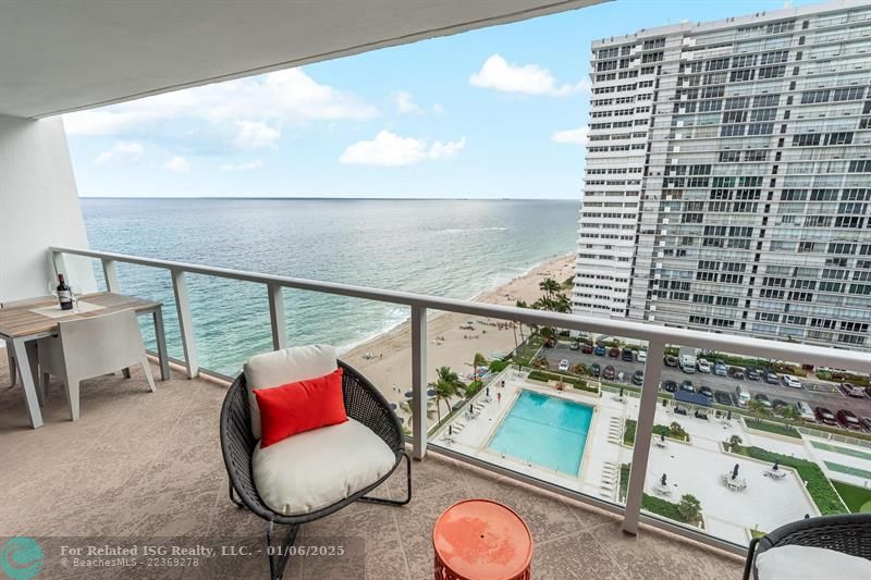 Ocean & Pool Deck View