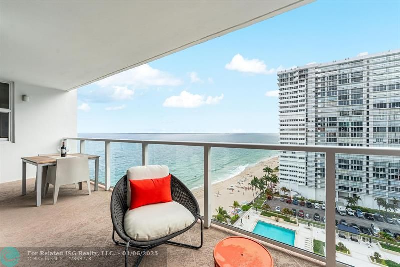 Ocean & Pool Deck View