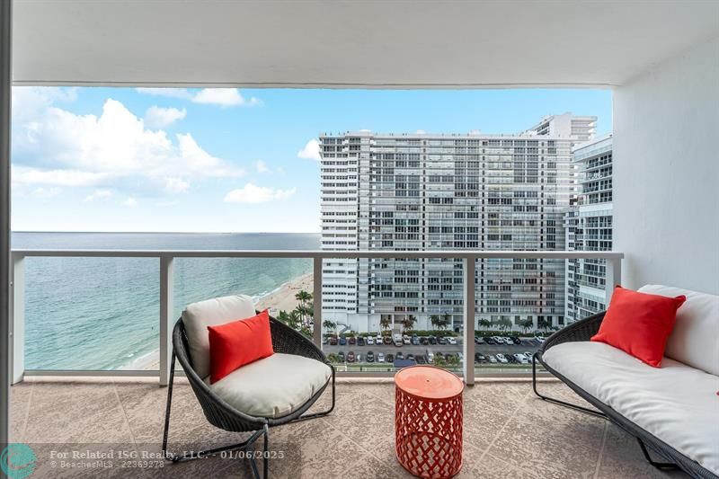 Ocean & Pool Deck View