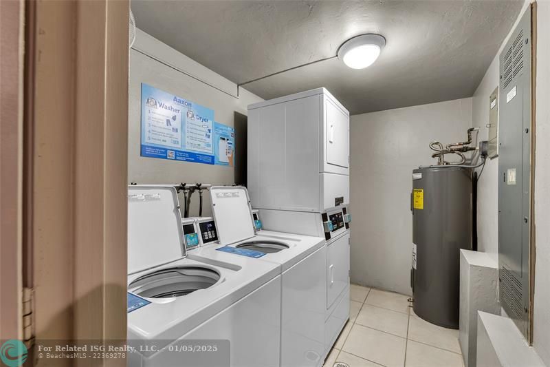 Laundry Facility located on the same floor as the unit