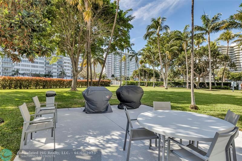 Barbecue area by the pool