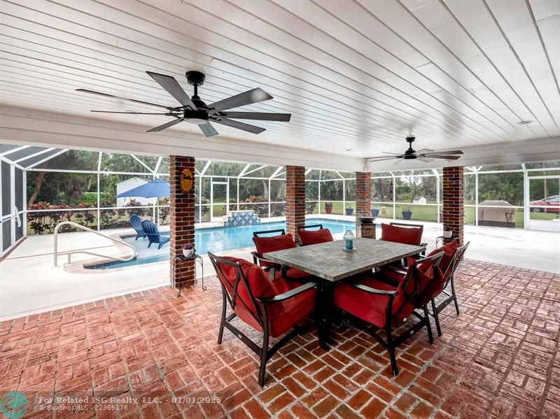 extra seating pool patio under cover