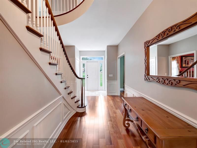 Gorgeous Brazilian wood floors exquisite millwork and trim