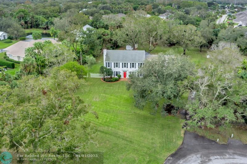 Huge yard, private long driveway