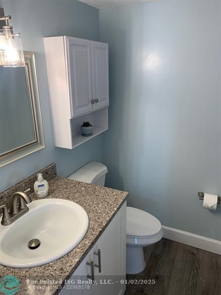 Guest bathroom with NEW quartz counter.