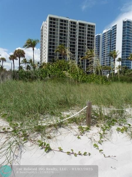 Sand Dunes & View of Building