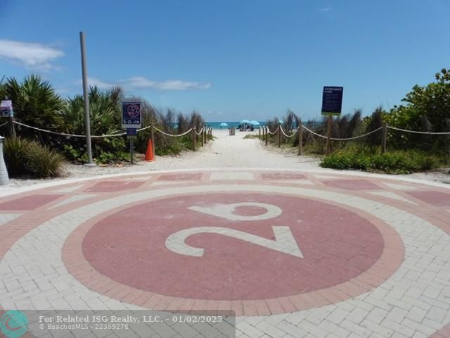 Entrance to Beach at 26th St. & Collins