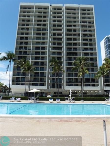 Poolside View of Building