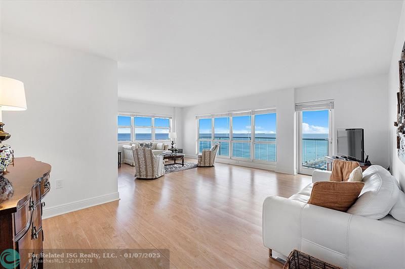 HUGE LIVING ROOM WITH OCEAN VIEWS