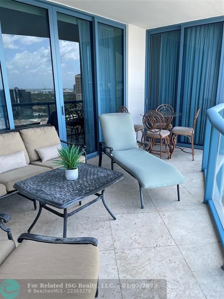 One of Two Balconies Overlooking River