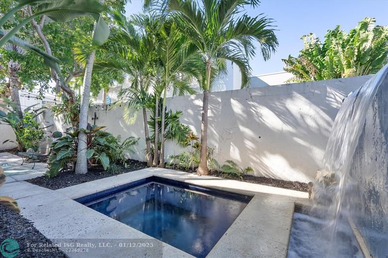 Private residence Pool with waterfall