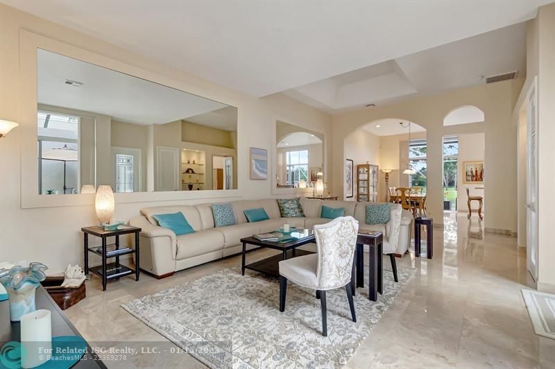 Golf view on screened porch