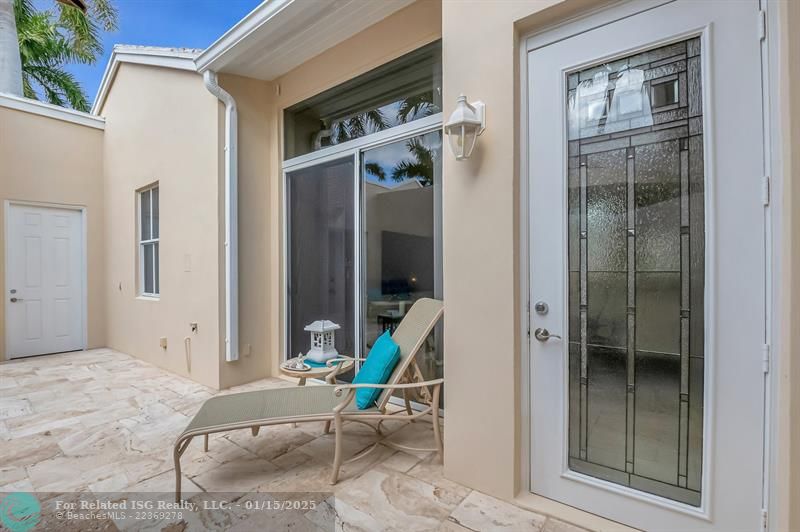 Golf view on screened porch