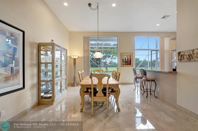 Golf view on screened porch